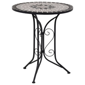 NNEVL Mosaic Bistro Table Grey 61cm Ceramic