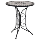 NNEVL Mosaic Bistro Table Grey 61cm Ceramic