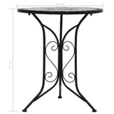 NNEVL Mosaic Bistro Table Grey 61cm Ceramic