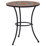 NNEVL Mosaic Bistro Table Orange/Grey 60cm Ceramic