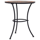 NNEVL Mosaic Bistro Table Orange/Grey 60cm Ceramic