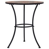NNEVL Mosaic Bistro Table Orange/Grey 60cm Ceramic