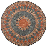 NNEVL Mosaic Bistro Table Orange/Grey 60cm Ceramic