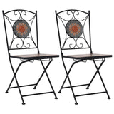 NNEVL Bistro Chairs 2 pcs Orange/Grey