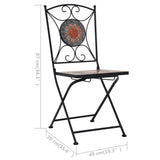 NNEVL Bistro Chairs 2 pcs Orange/Grey
