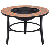 NNEVL Mosaic Fire Pit Terracotta 68cm Ceramic