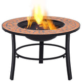 NNEVL Mosaic Fire Pit Terracotta 68cm Ceramic