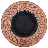 NNEVL Mosaic Fire Pit Terracotta 68cm Ceramic