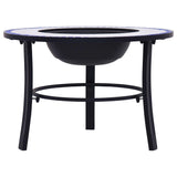 NNEVL Mosaic Fire Pit Blue and White 68cm Ceramic
