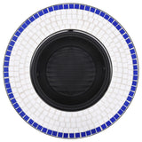 NNEVL Mosaic Fire Pit Blue and White 68cm Ceramic