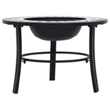 NNEVL Mosaic Fire Pit Black and White 68cm Ceramic