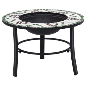 NNEVL Mosaic Fire Pit Green 68cm Ceramic