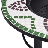 NNEVL Mosaic Fire Pit Green 68cm Ceramic