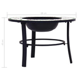 NNEVL Mosaic Fire Pit Green 68cm Ceramic