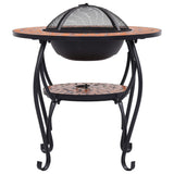 NNEVL Mosaic Fire Pit Table Terracotta 68 cm Ceramic