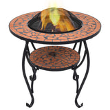 NNEVL Mosaic Fire Pit Table Terracotta 68 cm Ceramic