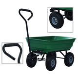 NNEVL Garden Tipping Hand Cart 300 kg 75L Green