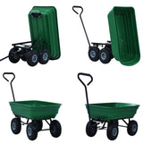 NNEVL Garden Tipping Hand Cart 300 kg 75L Green