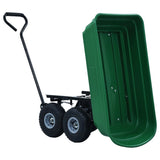 NNEVL Garden Tipping Hand Cart 300 kg 75L Green
