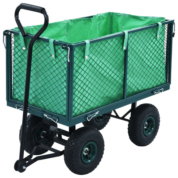 NNEVL Garden Hand Trolley Green 350 kg