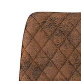 NNEVL Dining Chairs 2 pcs Brown Faux Suede Leather