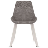 NNEVL Dining Chairs 2 pcs Grey Faux Leather