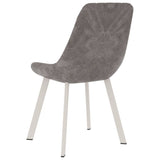 NNEVL Dining Chairs 2 pcs Grey Faux Leather