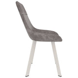 NNEVL Dining Chairs 2 pcs Grey Faux Leather