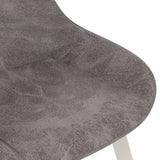NNEVL Dining Chairs 2 pcs Grey Faux Leather