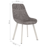 NNEVL Dining Chairs 2 pcs Grey Faux Leather