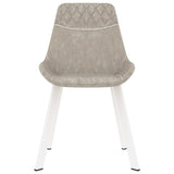 NNEVL Dining Chairs 2 pcs Light Grey Faux Leather