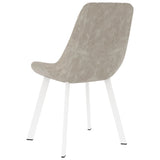 NNEVL Dining Chairs 2 pcs Light Grey Faux Leather