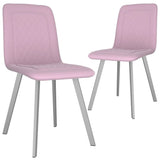 NNEVL Dining Chairs 2 pcs Pink Velvet