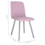 NNEVL Dining Chairs 2 pcs Pink Velvet