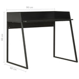 NNEVL Desk Black 90x60x88 cm