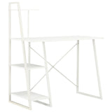NNEVL Desk with Shelving Unit White 102x50x117 cm