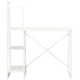 NNEVL Desk with Shelving Unit White 102x50x117 cm