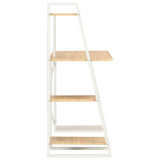 NNEVL Desk with Shelving Unit White and Oak 102x50x117 cm