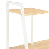 NNEVL Desk with Shelving Unit White and Oak 102x50x117 cm