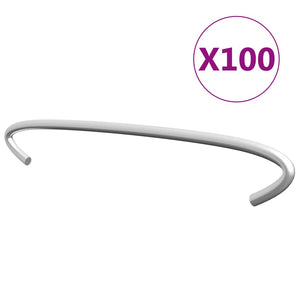 NNEVL Gabion Hooks 100 pcs Galvanised Steel 15 cm