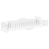 NNEVL Gabion Raised Bed Galvanised Steel 90x30x10 cm