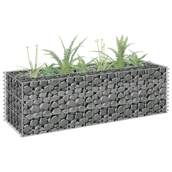 NNEVL Gabion Raised Bed Galvanised Steel 90x30x30 cm