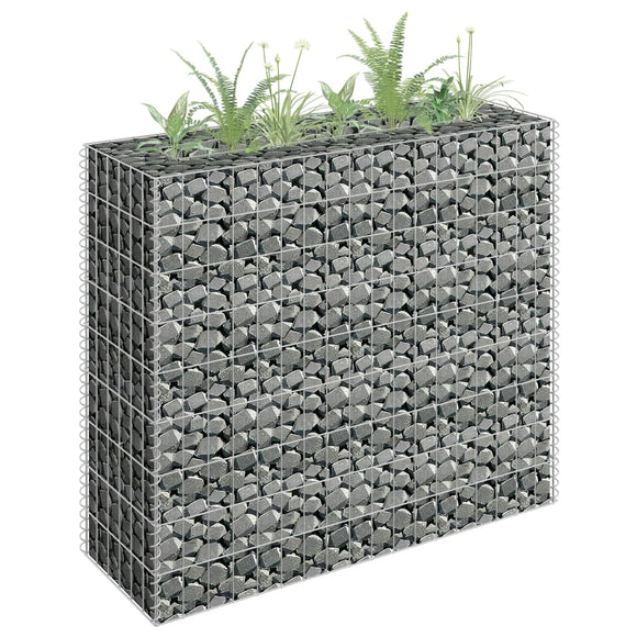 NNEVL Gabion Raised Bed Galvanised Steel 90x30x90 cm