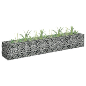 NNEVL Gabion Raised Bed Galvanised Steel 180x30x30 cm