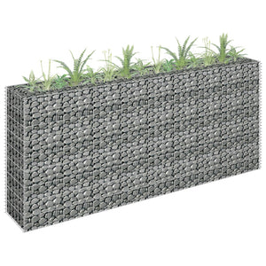 NNEVL Gabion Raised Bed Galvanised Steel 180x30x90 cm