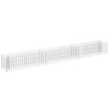 NNEVL Gabion Raised Bed Galvanised Steel 270x30x30 cm