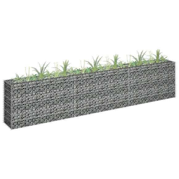 NNEVL Gabion Raised Bed Galvanised Steel 270x30x60 cm