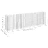 NNEVL Gabion Raised Bed Galvanised Steel 270x30x90 cm