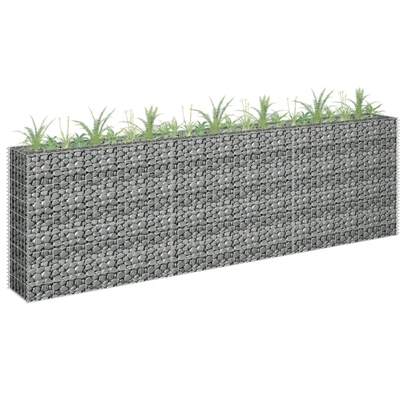 NNEVL Gabion Raised Bed Galvanised Steel 270x30x90 cm