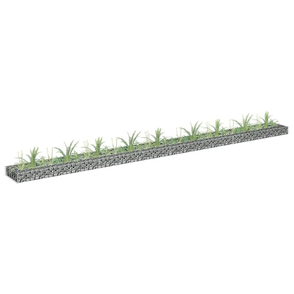 NNEVL Gabion Raised Bed Galvanised Steel 360x30x10 cm